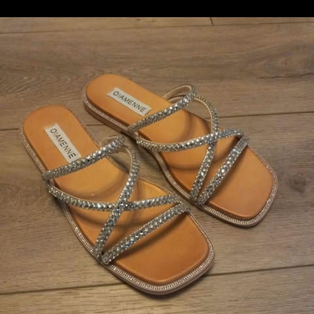 Women's Silver Strappy Sandals